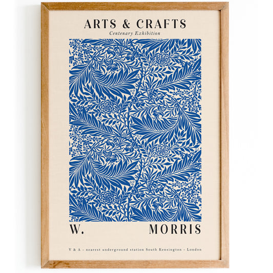 Blue William Morris Arts & Crafts Poster