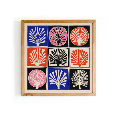 Coral Reefs Cutouts Square Art Print