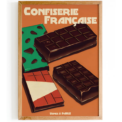 Confiserie Francaise Chocolat Retro Poster