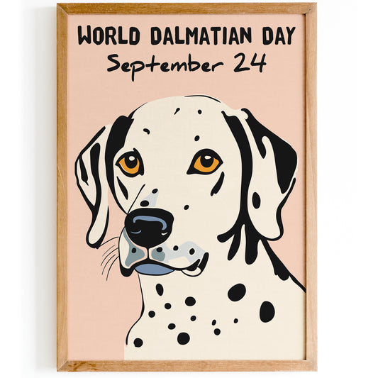 World Dalmatian Day Cute Dog Poster