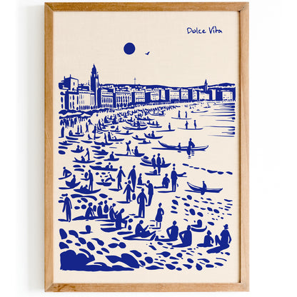 Dolce Vita Spanish Beach Blue Wall Art