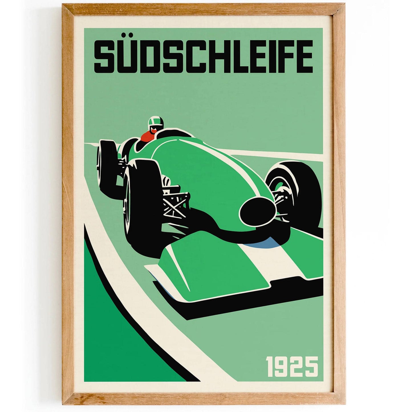 Nürburgring Südschleife Vintage Racetrack Poster