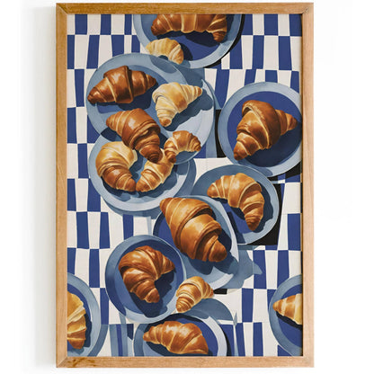 French Breakfast Croissant Art Print