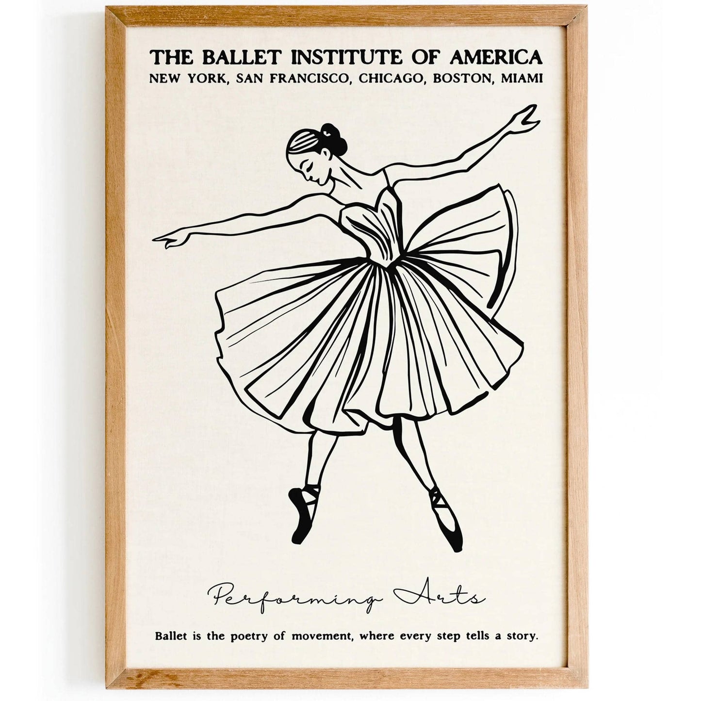 Black and White Ballet Poster
