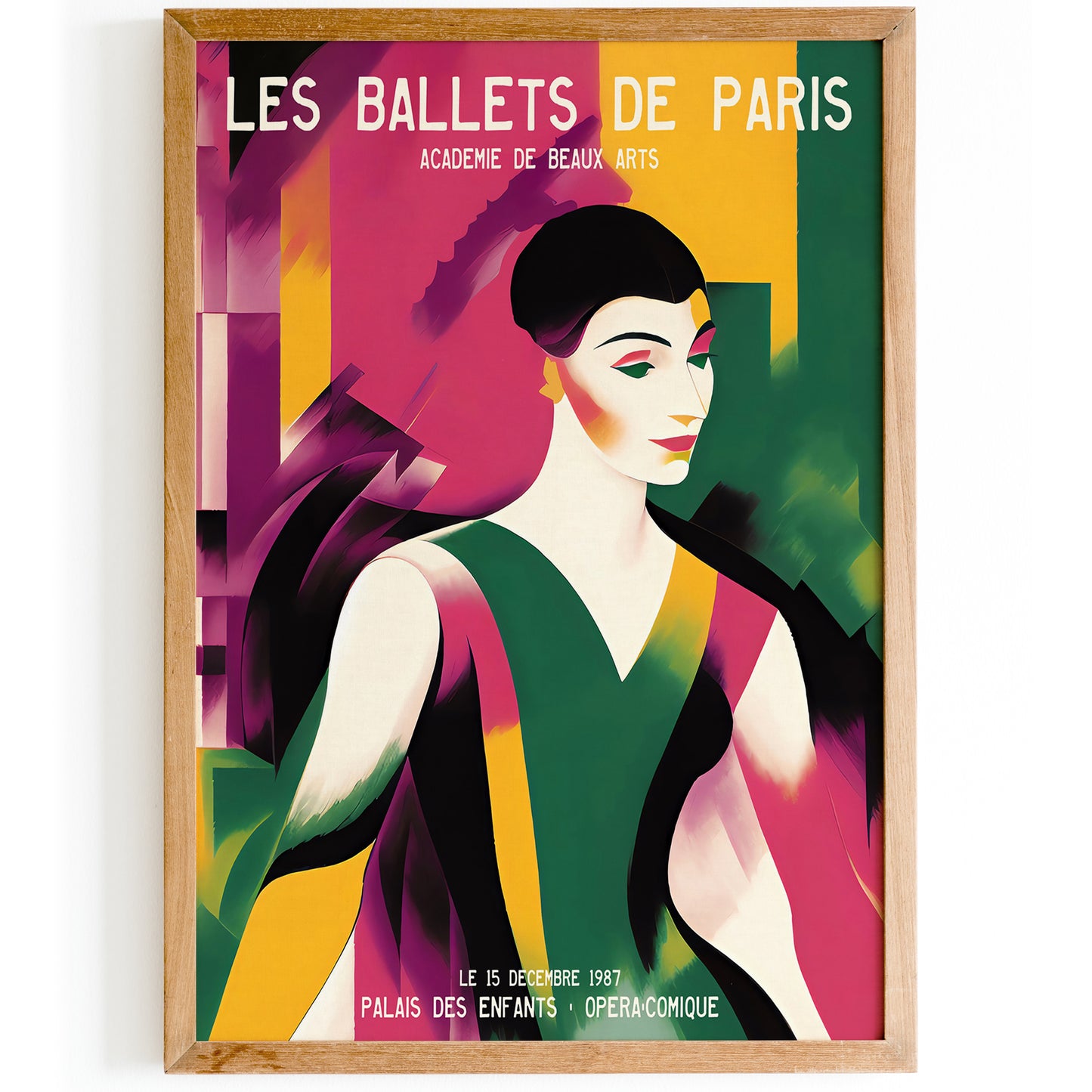 French Ballerina Retro Wall Art Prints