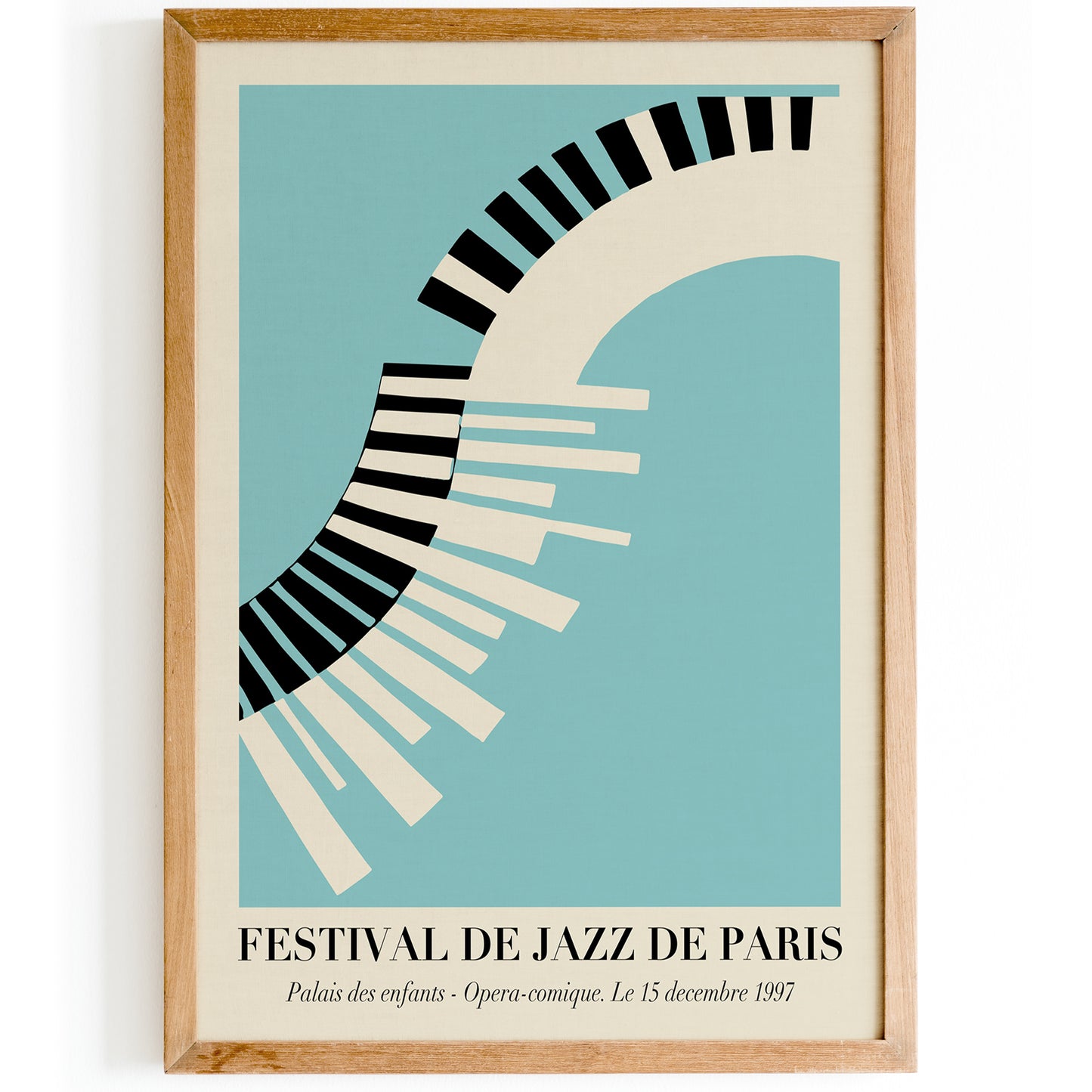 Festival De Jazz De Paris Blue Piano Poster