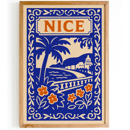 Nice Travel Blue Poster