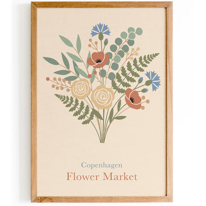 Copenhagen Flower Market Poster