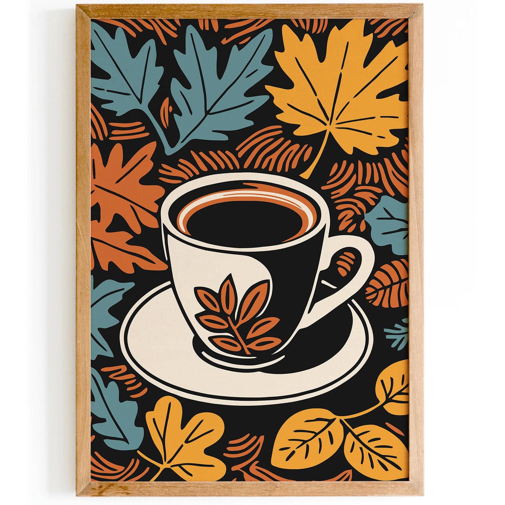 Autumn Coffee Kitchen Art Print - HypeSheriff
