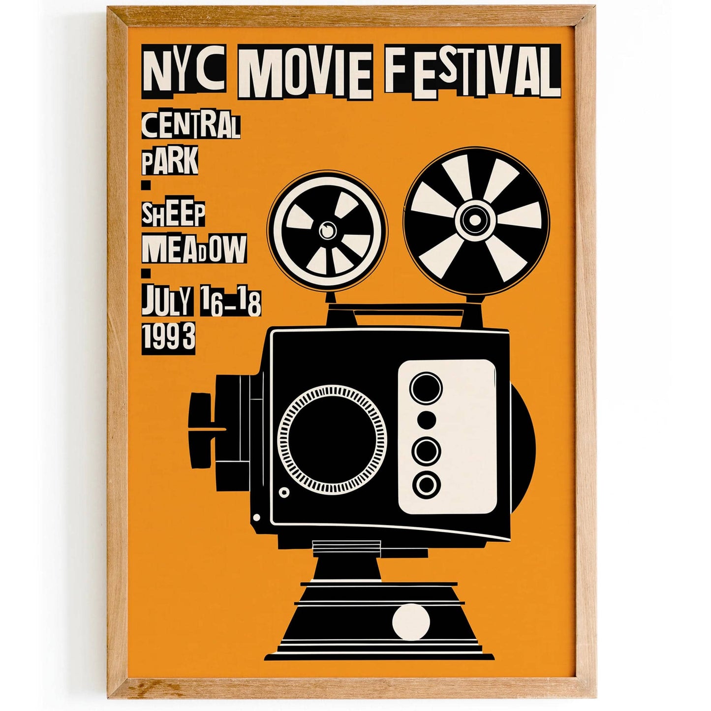 NYC Movie Festival 1993 Retro Poster