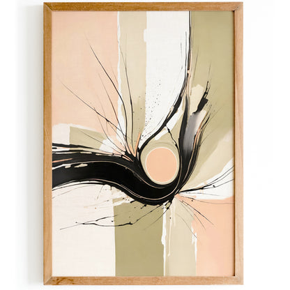 Peach Fuzz Abstract Wall Art Print