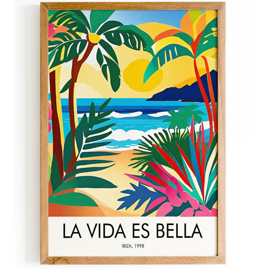 La Vida Es Bella Honeymoon Gift Art Print