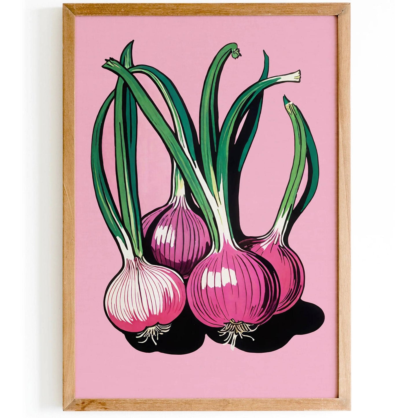 Red Onions Retro Wall Art