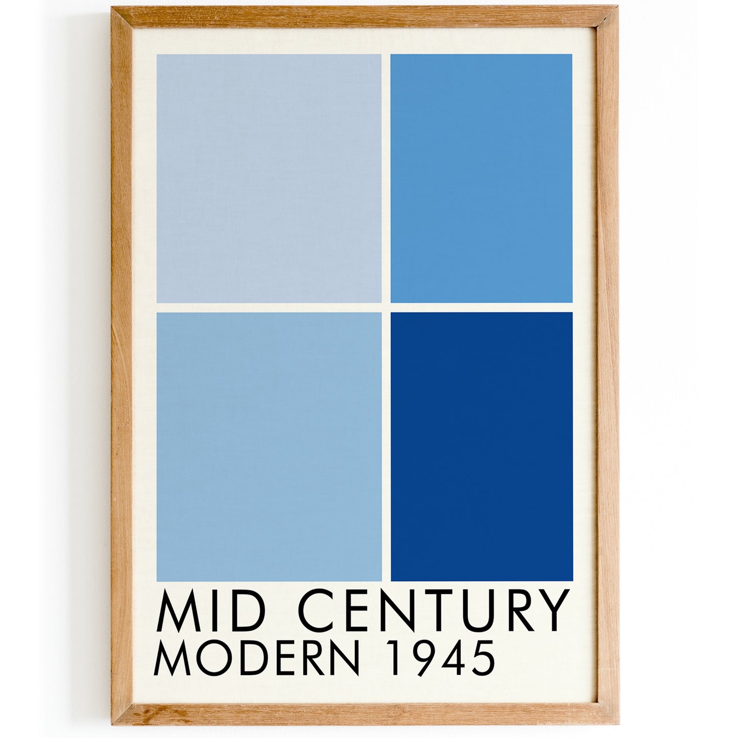 Mid Century Modern American Blue Art Print