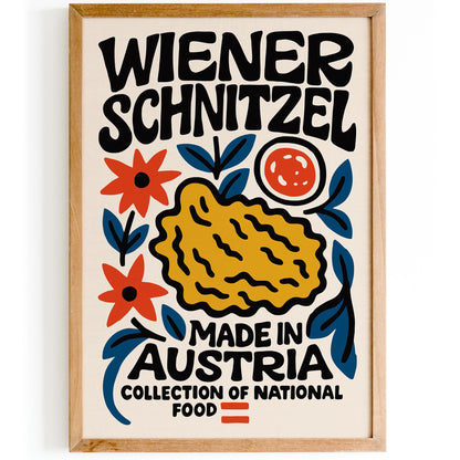 Wiener Schnitzel Austria Food Print