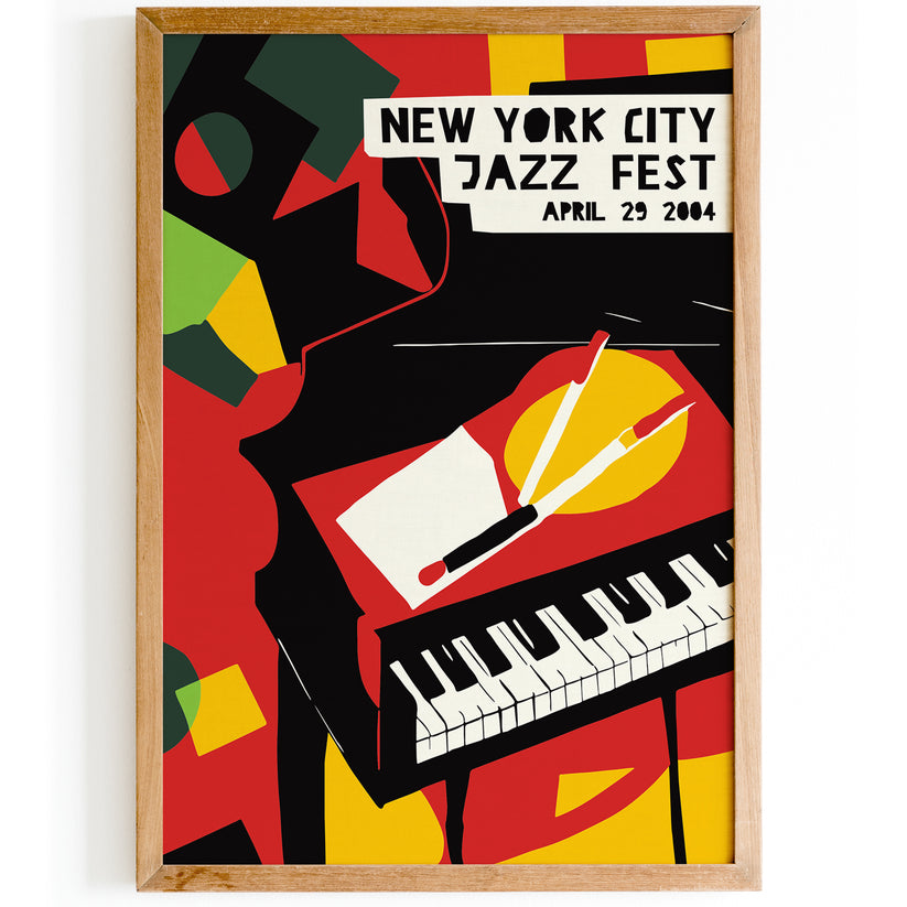 Red New York City Jazz Fest Print HypeSheriff