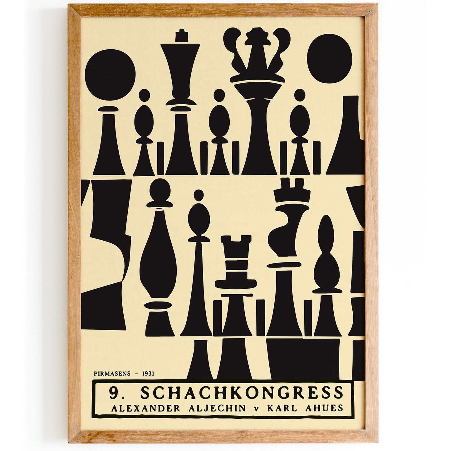 Vintage Chess Congress Poster Print