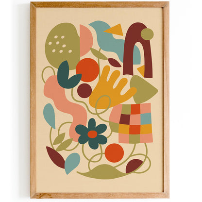 Colorful Abstract Shapes Wall Art Poster