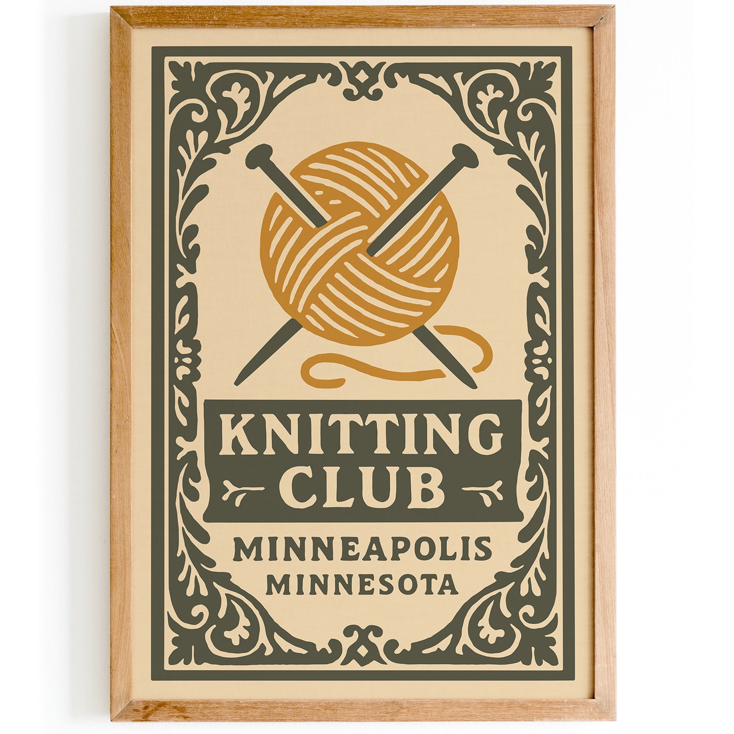 Knitting Club, Minneapolis Minnesota Print