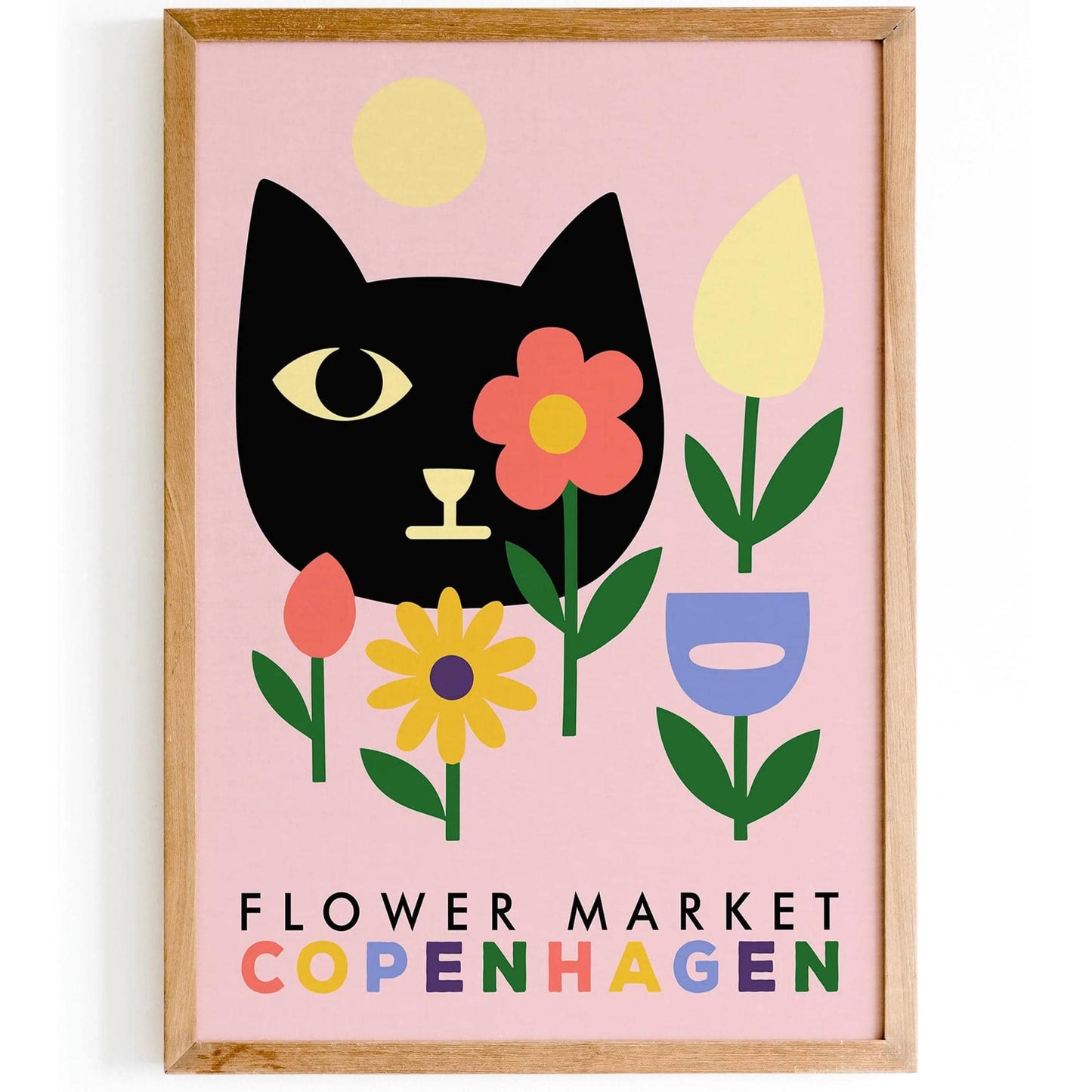 Flower Market Copenhagen Colorful Poster