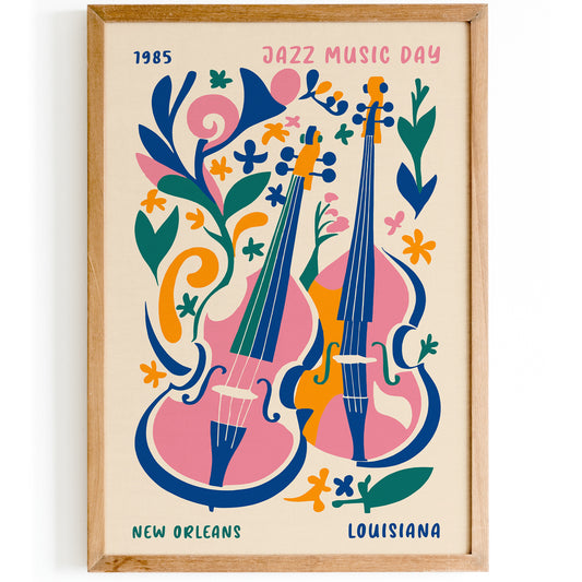 Jazz Music Day New Orleans Art Print