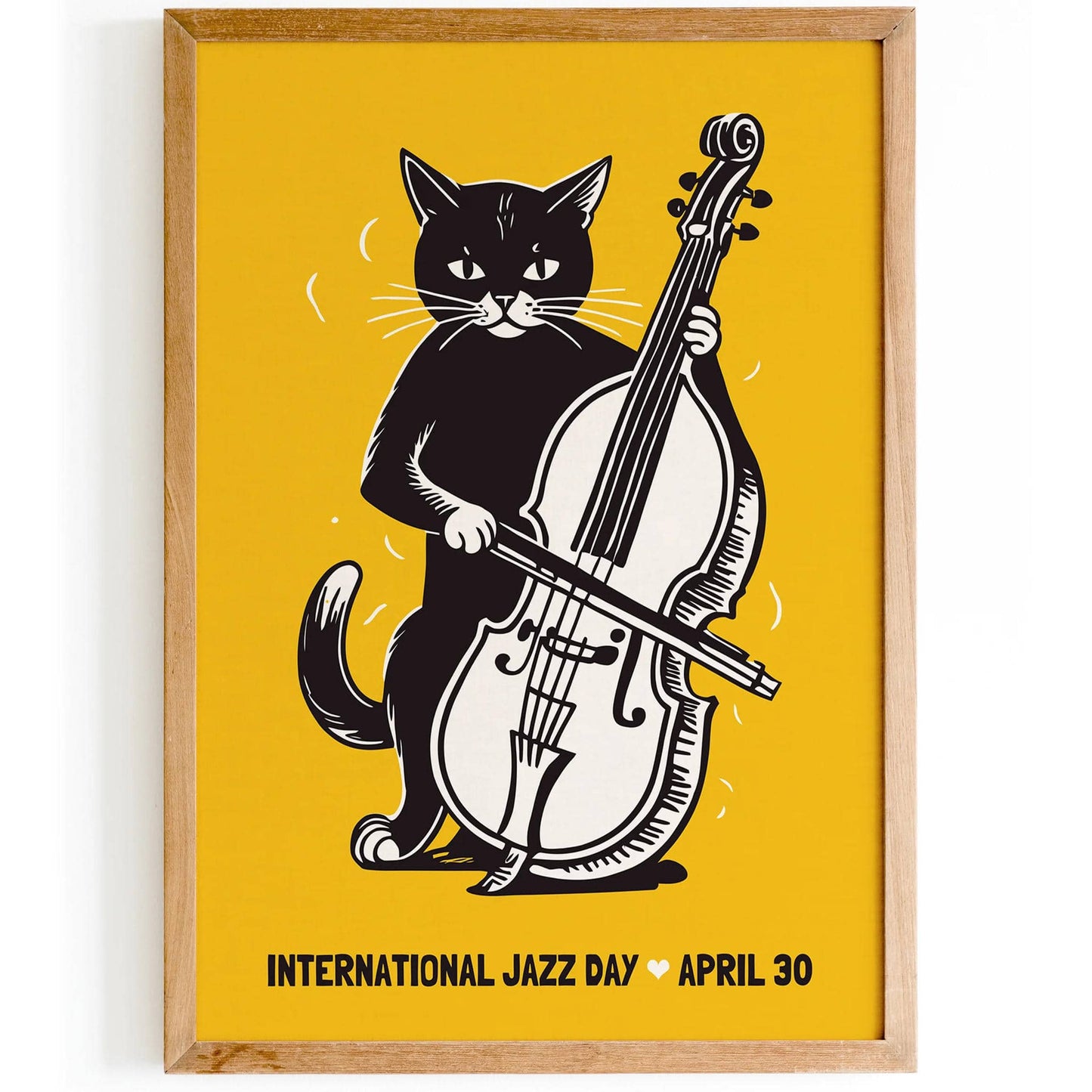 International Jazz Day Cute Cat Poster