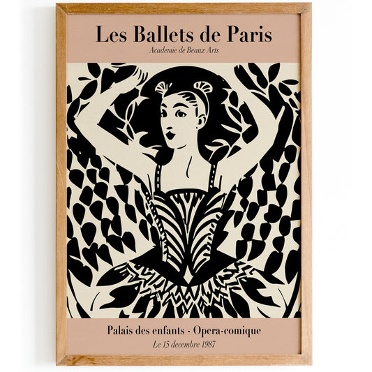 Les Ballets de Paris Vintage Music Poster