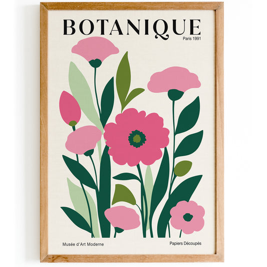 Botanical Flower Art Print - Modern French Poster