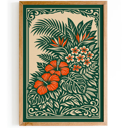 Hawaiian Tropical Nature Art Poster