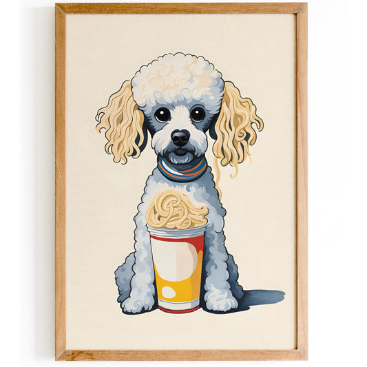 Noodle Poodle Pet Portrait Print