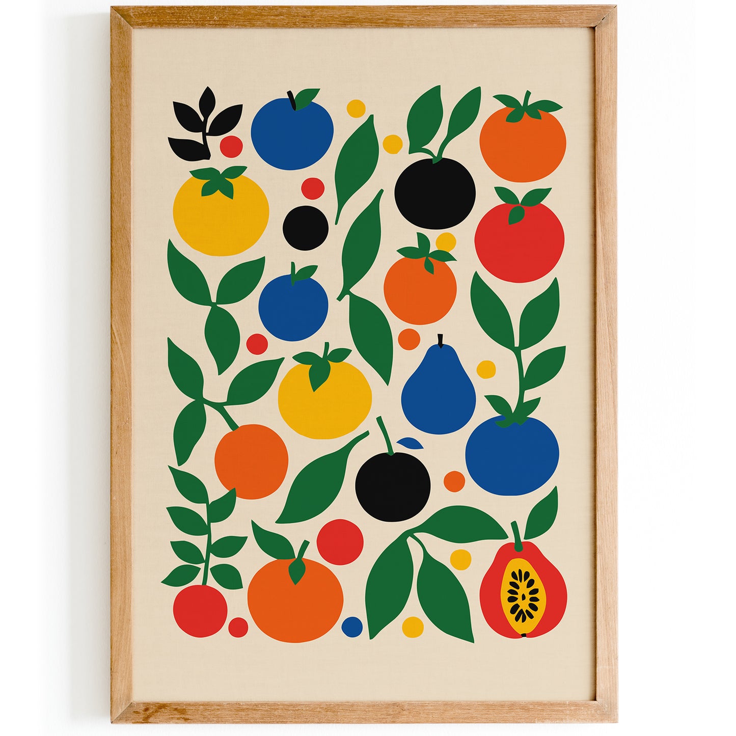 Colorful Fruit Farmhouse Kitchen Wall Art