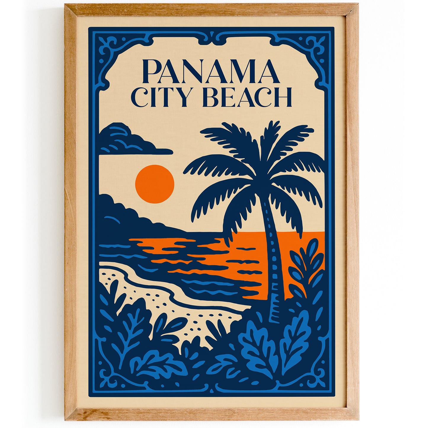 Panama City Beach Tropical Landscape Poster