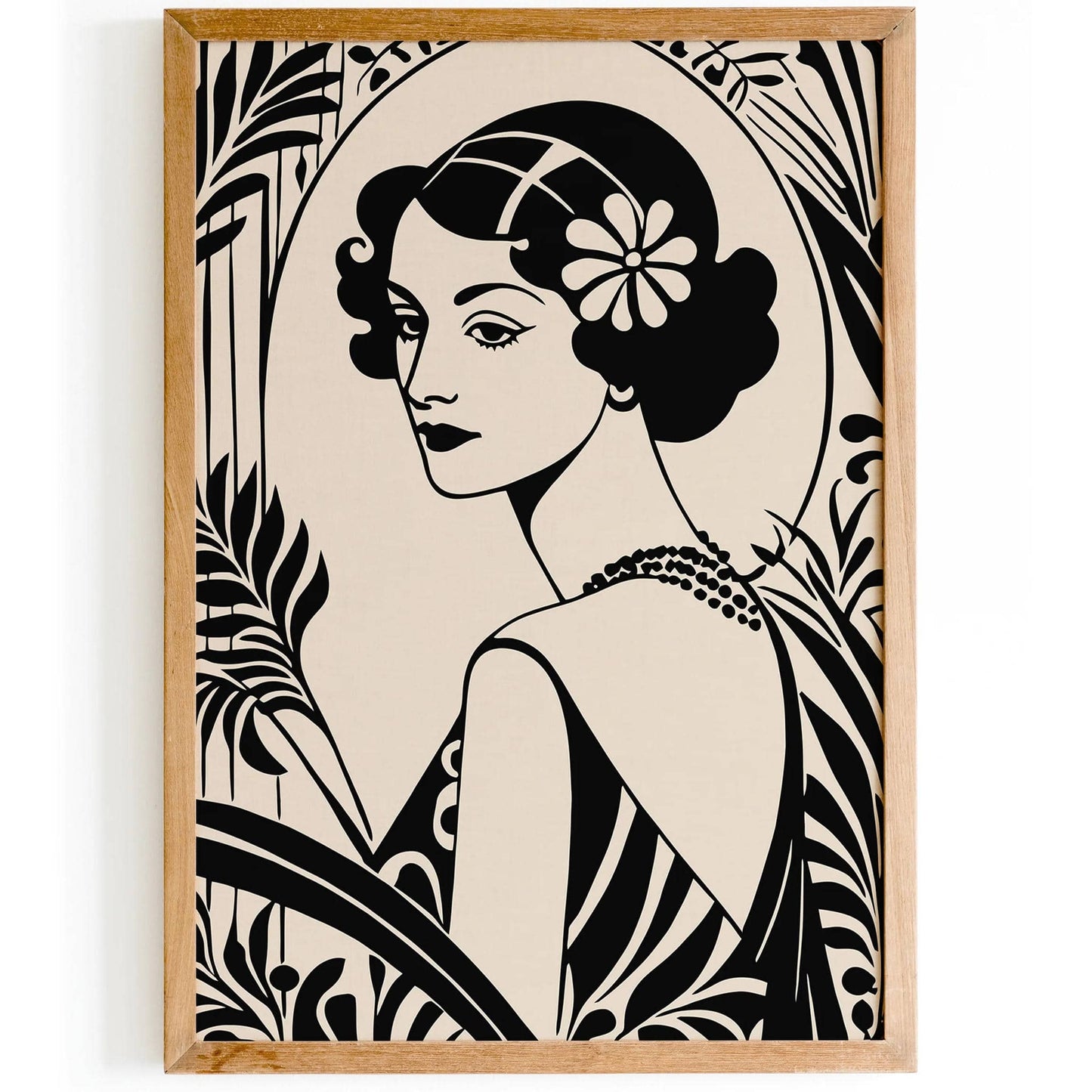 Art Deco Woman Portrait 1920 Poster