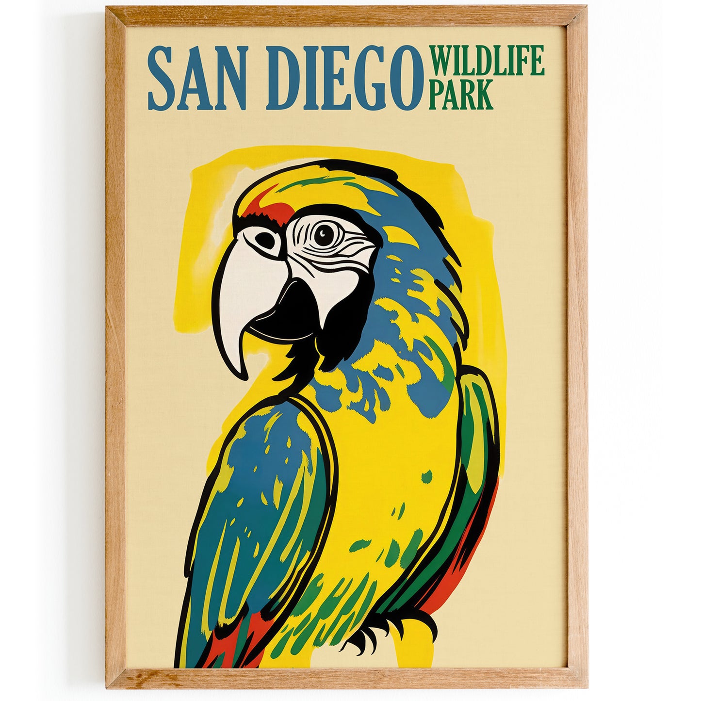 San Diego Wildlife Park Parrot Poster