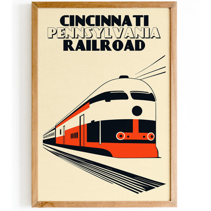 Cincinnati Railroad Vintage Travel Poster