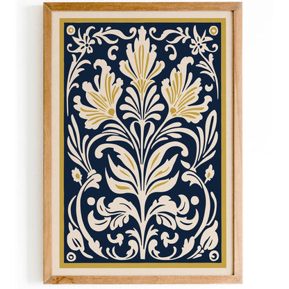 Elegant Rococo Botanical Print