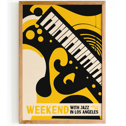 Weekend With Jazz in LA 1993 Piano Poster