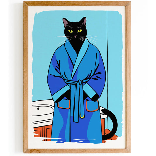 Cool Cat Robe Wall Art