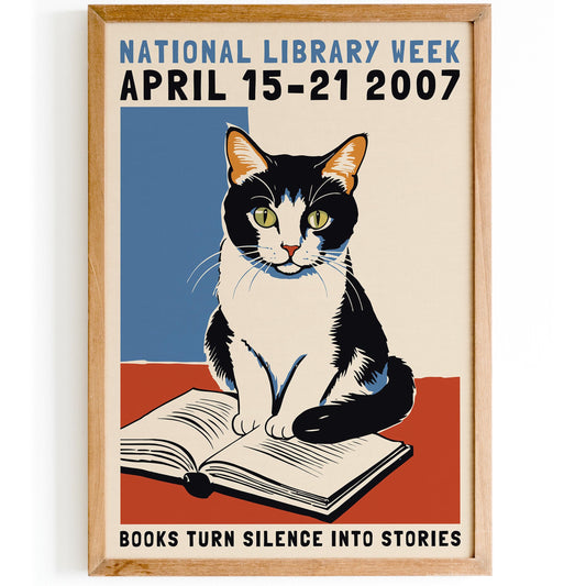 National Library Week Cat Poster