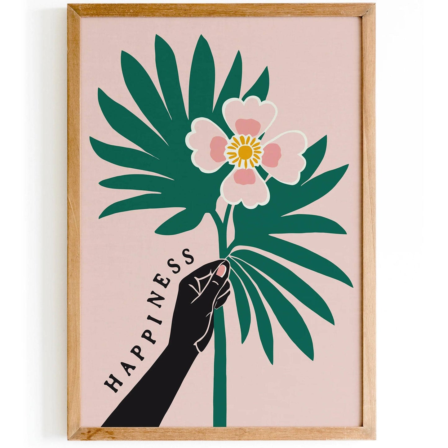 Happiness Floral Art Print