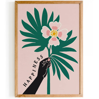 Happiness Floral Art Print