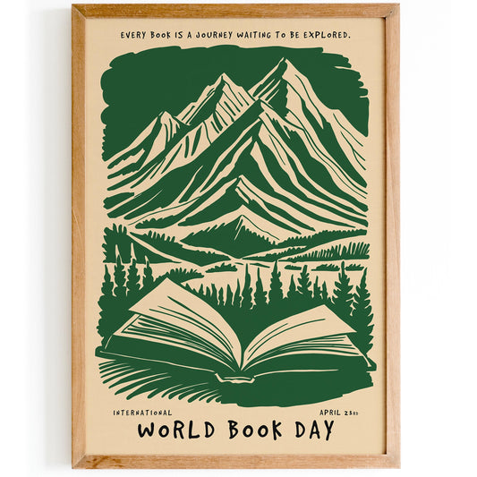 World Book Day Green Poster