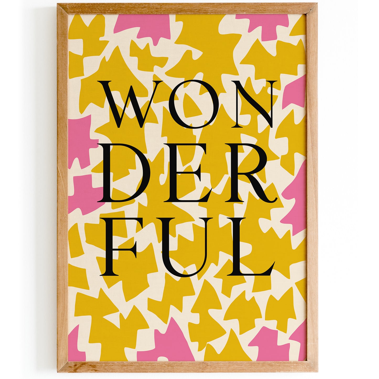 Wonderful Yellow Pink Pop Art Poster