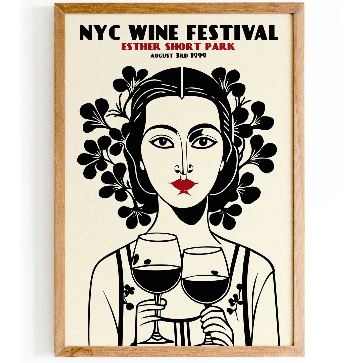 NYC Wine Festival 1999 Retro Poster