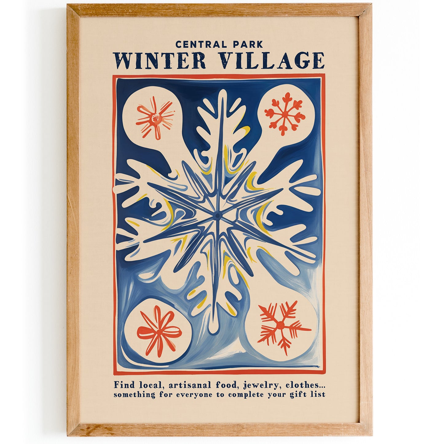 Winter Village Central Park Poster