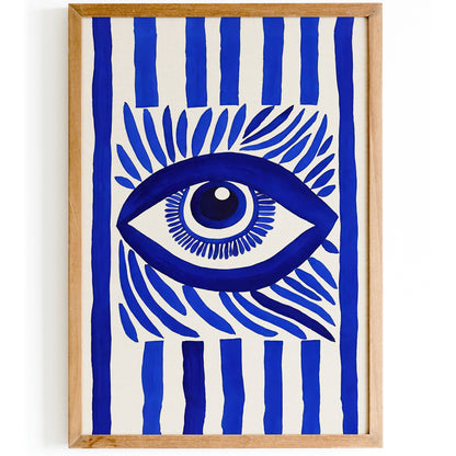 Indigo Blue Eye Aesthetic Art Print 2024