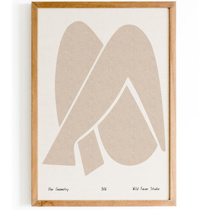 Her Geometry Wall Art - Abstract Modern Scandinavian Poster
