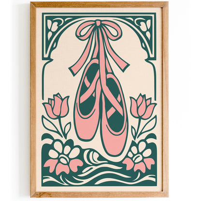 Ballet Shoes Poster Pointe Wall Art Print