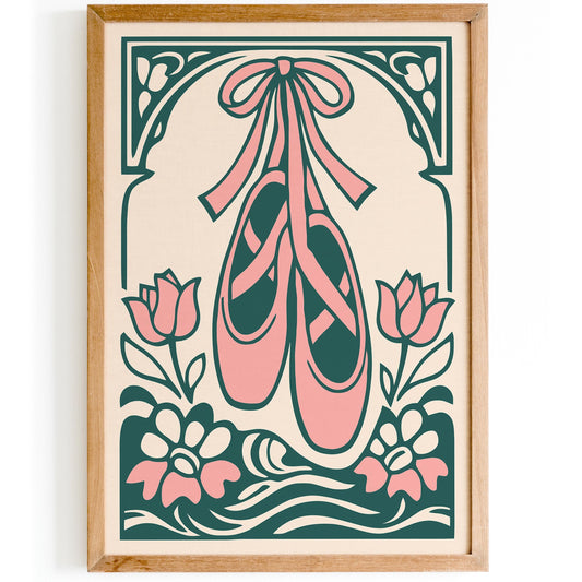Ballet Shoes Poster Pointe Wall Art Print
