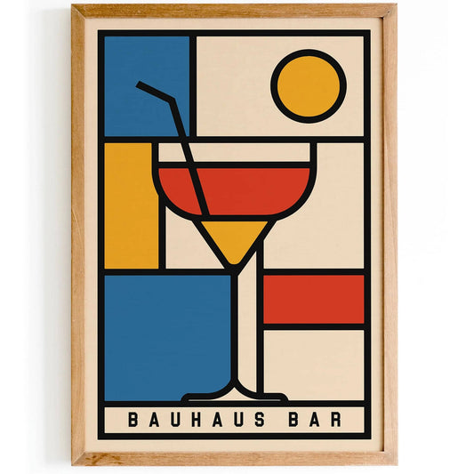 Bauhaus Bar Geometric Wall Art Print 2025